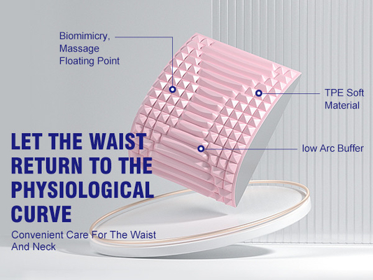 Multi-Functional Pink OEM Yoga Bolster Pillow for Lumbar Traction and Back Pain Relief