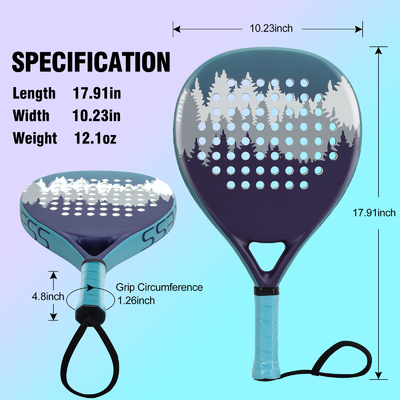 Logo OEM Carbon Fiber Eva Core Padel Tennis Racket OEM Paddle Racket by WOOWAVE