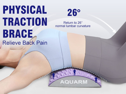 Woowave Purple Lower Back Stretcher for Massage TPE Pillow Say Goodbye to Back Pain