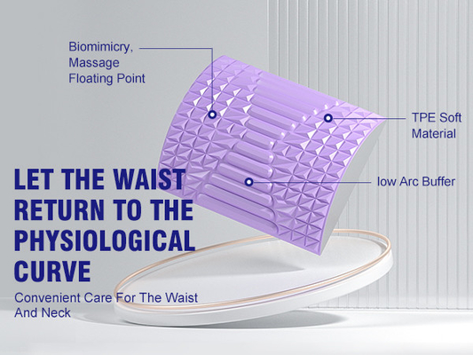 Woowave Purple Lower Back Stretcher for Massage TPE Pillow Say Goodbye to Back Pain