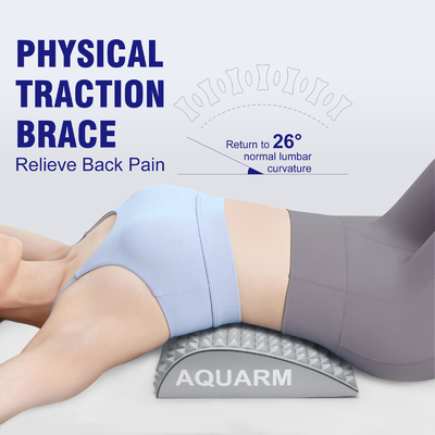 TPE Arch Lumbar Spine Lower Pillow Soft Stretcher for Relief of Back and Neck Pain