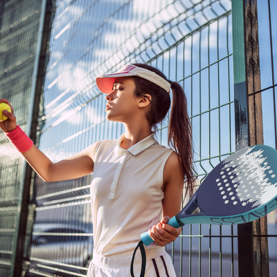 WOOWAVE Padel Racket Blue Carbon Fiber Beach Tennis Racquet with EVA Memory Core