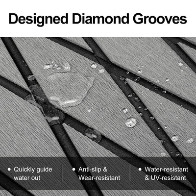 UV Resistant Faux Teak EVA Foam Sheets for Boat Decking Marine Grade Thickness Below 10mm