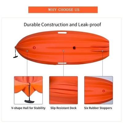 Sit on Top Fishing Canoe Kayak with 60kgs/132lbs Load Capacity and Advanced Technology