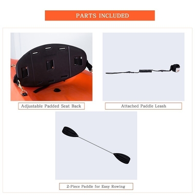Sit on Top Fishing Canoe Kayak with 60kgs/132lbs Load Capacity and Advanced Technology