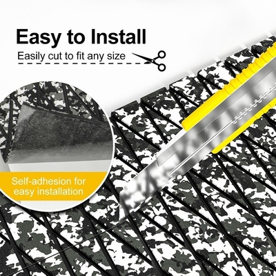 EVA Boat Flooring for Customized Marine Decking in Camouflage Brushed Grooved Design