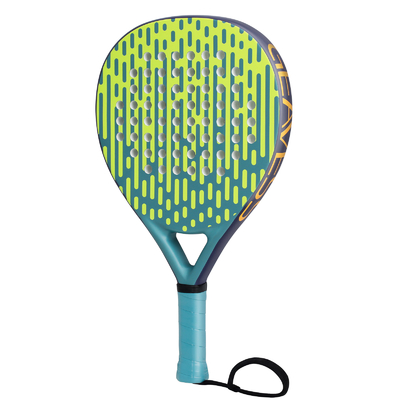 WOOWAVE Professional Carbon Fiber Custom EVA Memory Core Soft Beach Tennis Racket Blue Padel