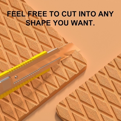 WOOWAVE 4 Pack Non-Slip Traction Pad EVA Anti-Slip Foam Pads Deck Grip Mat with 3M Adhesive Brown
