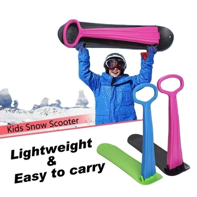 92cm Length Snow Scooter for Children Durable Plastic Ski Sledge Folding Kick-Scooter