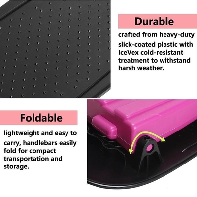 92cm Length Snow Scooter for Children Durable Plastic Ski Sledge Folding Kick-Scooter