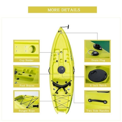 2.1-3m Length Rotomolded Kayak Manufactured by WOOWAVE LLDPE/HDPE Material