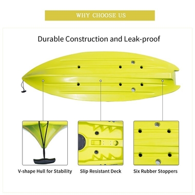 2.1-3m Length Rotomolded Kayak Manufactured by WOOWAVE LLDPE/HDPE Material