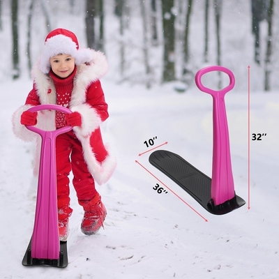Children's Kick Snowboard Scooter with Foldable Design and Plastic Material