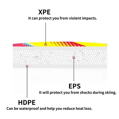 Colorful Single Snow Sled for Children XPE Material and Rope Included