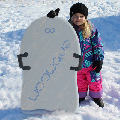 Customized Snow Skiing Snow Sleds with Brake and Semi-ellipse Snowboard Snow Scooter