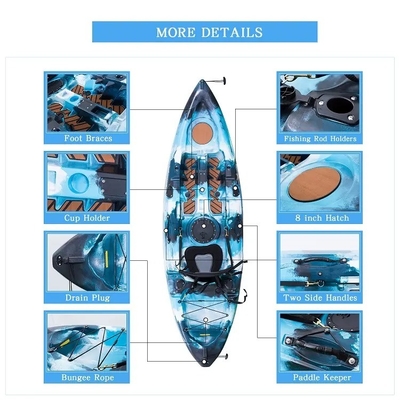 Unisex Woowave Single Seat Plastic Kayak Paddle for Fishing and Canoeing Affordable