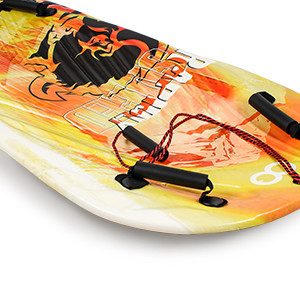 Adult 122cm Woowove Custom Snowboard Foam HDPE Plastic Snow Sled with 2 Handles Pull Rope