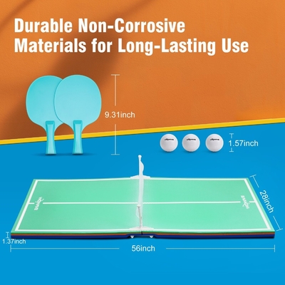 Floating Swimming Pool Table Tennis with EVA Pingpong Table Tray Table in Green Color
