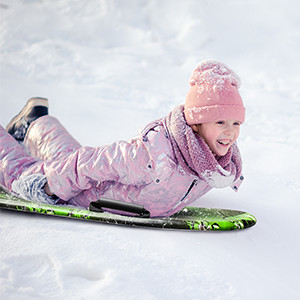 Rider Weight 180-200lbs 36 Inch Durable XPE Foam Snow Sled for Winter Outdoor Sport