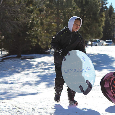 Green PE Foam Core 21inch Round Snowboard for Child in Winter Outdoor Activities