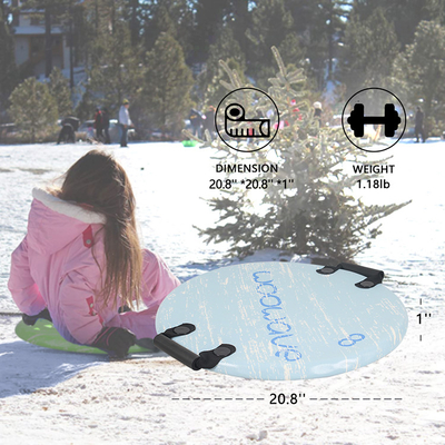 Green PE Foam Core 21inch Round Snowboard for Child in Winter Outdoor Activities