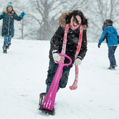 Plastic Snow Sled Scooter Foldable Ski Snowboard for Winter Sports 36*32*10inch Size