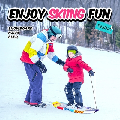 Season Winter Snow Pulling Snow Board Durable Plastic Single Snow Sled for Kids' Fun