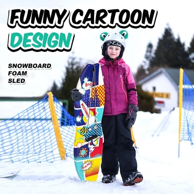 Season Winter Snow Pulling Snow Board Durable Plastic Single Snow Sled for Kids' Fun