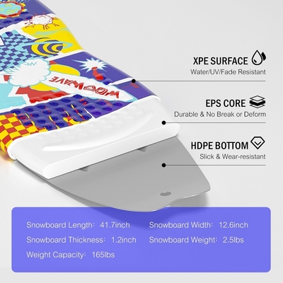 Season Winter Snow Pulling Snow Board Durable Plastic Single Snow Sled for Kids' Fun