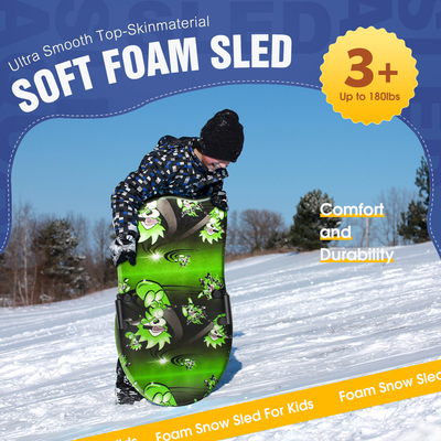 Snow Sled with Handle and Custom Color Easy to Carry HDPE Bottom 36inch PE Foam Core