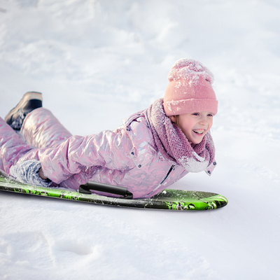 Snow Sled with Handle and Custom Color Easy to Carry HDPE Bottom 36inch PE Foam Core