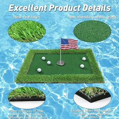 Customized Floating Golf Green for Pools Heat-transfer Printing and OEM Logo Putting Mat