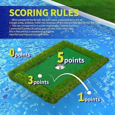 Customized Floating Golf Green for Pools Heat-transfer Printing and OEM Logo Putting Mat