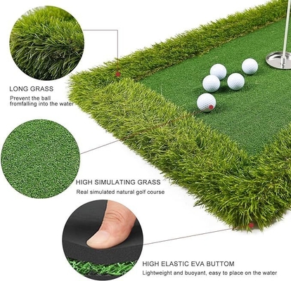 Customized Floating Golf Green for Pools Heat-transfer Printing and OEM Logo Putting Mat