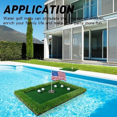Customized Floating Golf Green for Pools Heat-transfer Printing and OEM Logo Putting Mat