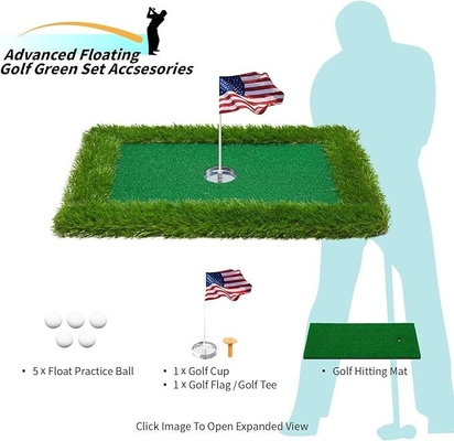 Cages Mats EVA Mini Golf Putting Floating Green Water Play Golf Hitting Mat for Pool Fun