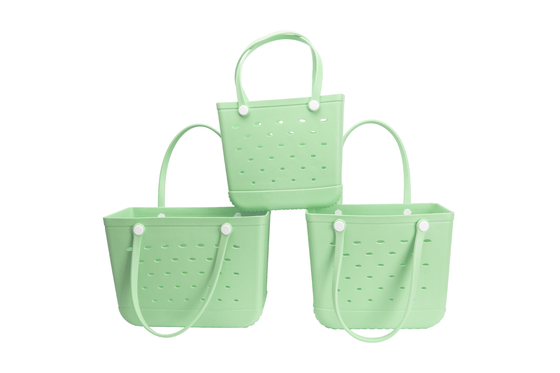 EVA Beach Bag for Pool Fun Woowave Rubber Women Kids Small Bogg Bag Storage Tote
