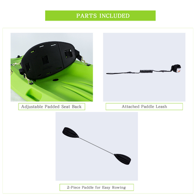 Sit on Top Kayak Canoe Fishing Kayak for Kids 60kgs/132lbs Load Capacity