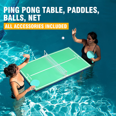 OEM Logo 2024 Water Play Game Set Float EVA Pingpong Tables Tennis for Outdoor Pool Fun