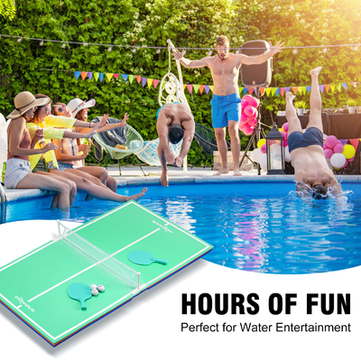 OEM Logo 2024 Water Play Game Set Float EVA Pingpong Tables Tennis for Outdoor Pool Fun