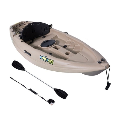 1 Person Pedal Drive Fishing Kayak at Woowave Inflatable with Standard Features Leash