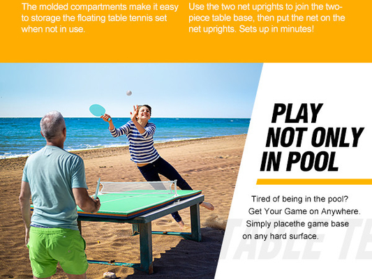 EVA Floating Table Tennis Set for Pool Beach Water Party Sport Game Moveable Style