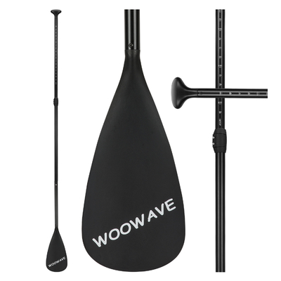 2.1lbs Woowave 3 Piece SUP Paddle Board Boat Carbon Fiber Paddle Oar for Fishing Kayak