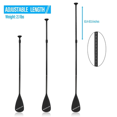 2.1lbs Woowave 3 Piece SUP Paddle Board Boat Carbon Fiber Paddle Oar for Fishing Kayak