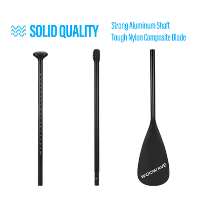 2.1lbs Woowave 3 Piece SUP Paddle Board Boat Carbon Fiber Paddle Oar for Fishing Kayak