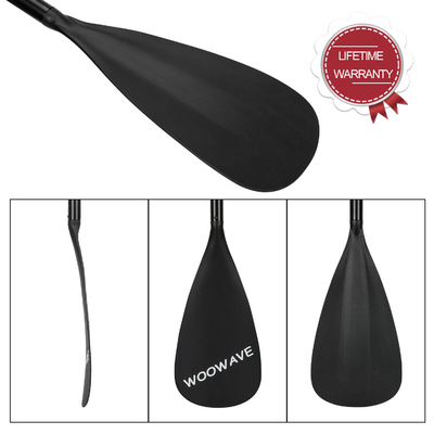 2.1lbs Woowave 3 Piece SUP Paddle Board Boat Carbon Fiber Paddle Oar for Fishing Kayak