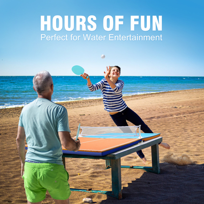 56' Floating Ping-Pong Table Swimming Pool Game Floating Tray with Paddle and Ball