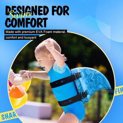 Blue EVA Float Product Beginner Kick Board Swimming Trainer with Adjustable Belts