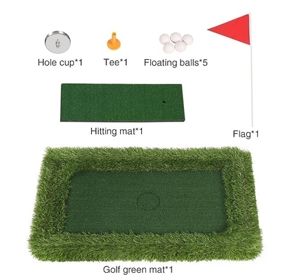 Pool Golf Games Floating Golf Green for Pool Green Accessories 1*Stainless Hole Cup