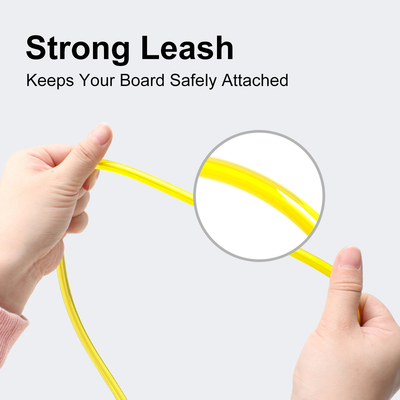 6'7'8'9'10'11'12' Surfboard Leash with Strong and Durable Coil or Straight Cord